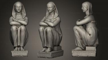 Egyptian statues and reliefs