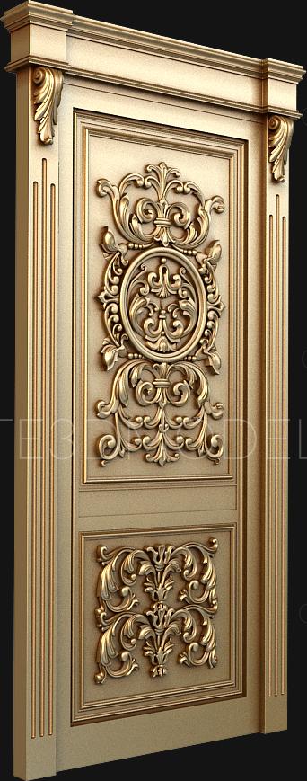 نموذج ثلاثي الأبعاد لآلة CNC أبواب منحوتة 