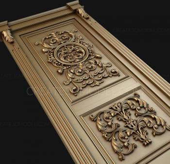 نموذج ثلاثي الأبعاد لآلة CNC أبواب منحوتة 