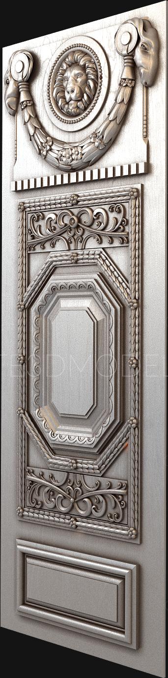 نموذج ثلاثي الأبعاد لآلة CNC أبواب منحوتة 