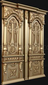 نموذج ثلاثي الأبعاد لآلة CNC أبواب منحوتة 