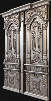 نموذج ثلاثي الأبعاد لآلة CNC أبواب منحوتة 