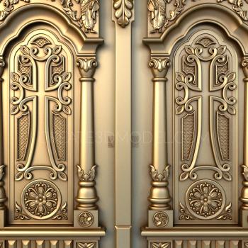 نموذج ثلاثي الأبعاد لآلة CNC أبواب منحوتة 