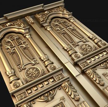 نموذج ثلاثي الأبعاد لآلة CNC أبواب منحوتة 