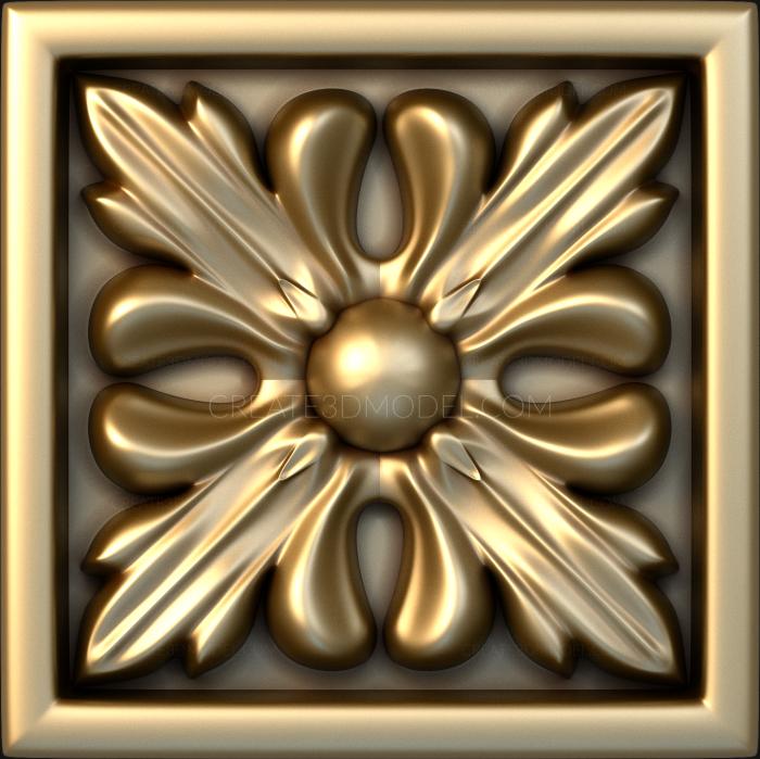 Rozette (RZ_0126-1) 3D model for CNC machine