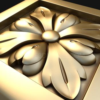 Rozette (RZ_0767) 3D model for CNC machine