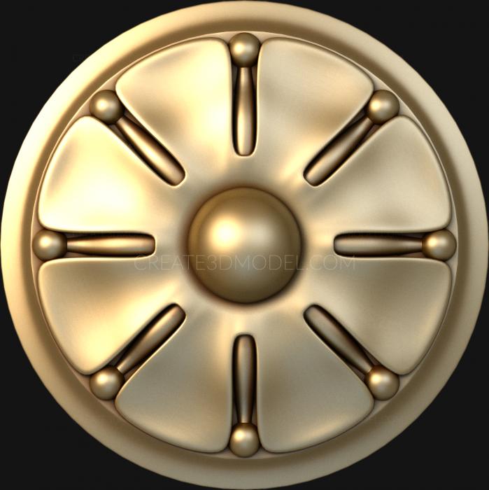 Rozette (RZ_0804) 3D model for CNC machine