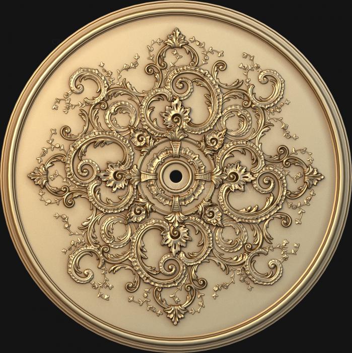 Rozette (RZ_1015-9) 3D model for CNC machine