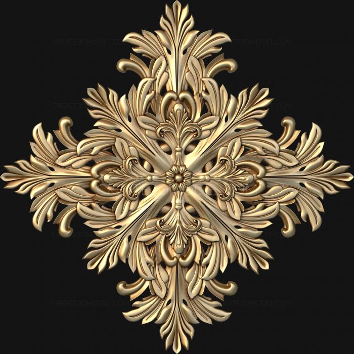 Rozette (RZ_1031-5) 3D model for CNC machine