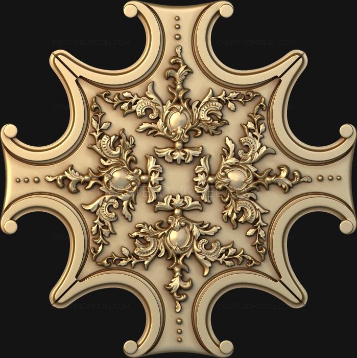 Rozette (RZ_1070-9) 3D model for CNC machine