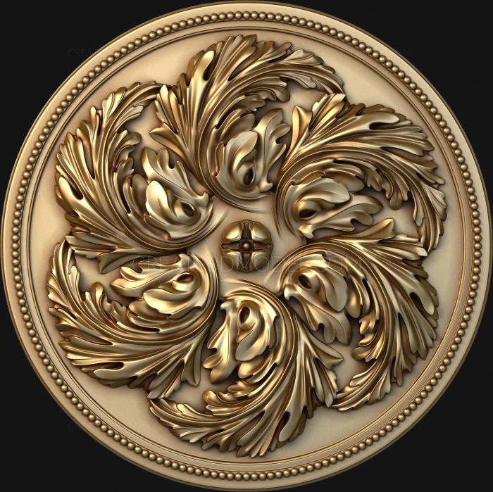 Rozette (RZ_1215) 3D model for CNC machine