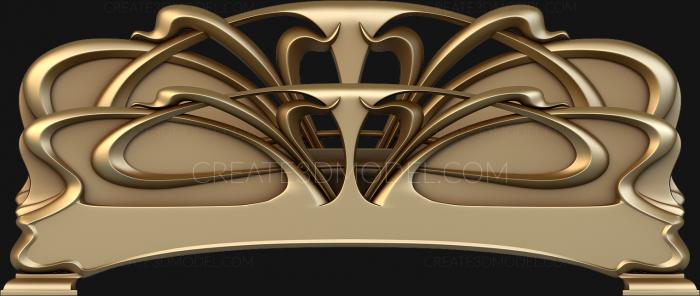 Headboard (SK_0034) 3D model for CNC machine