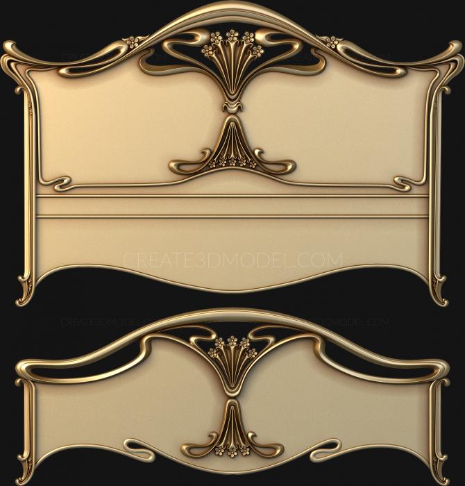 Headboard (SK_0136) 3D model for CNC machine