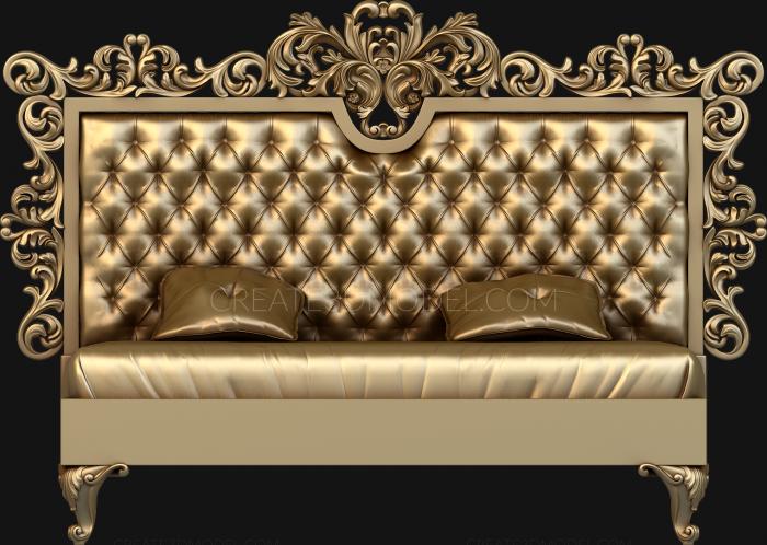 Headboard (SK_0195) 3D model for CNC machine