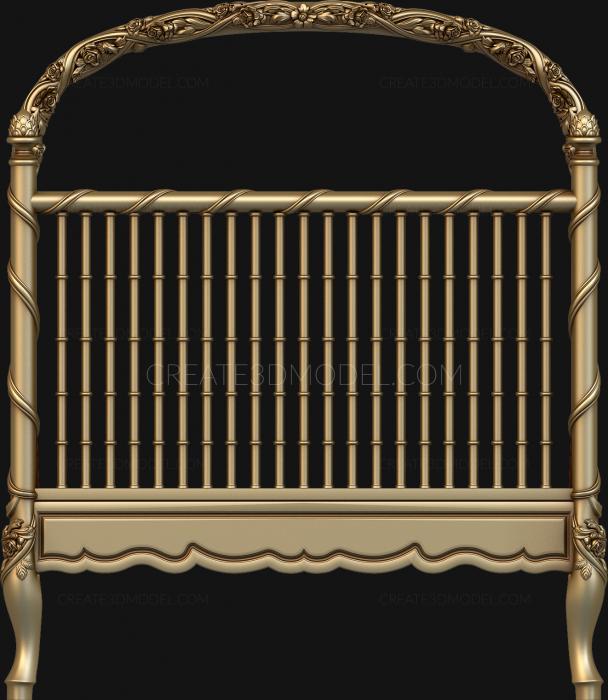 Headboard (SK_0275) 3D model for CNC machine