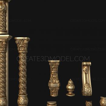 نموذج ثلاثي الأبعاد لآلة CNC الركائز 