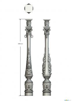 نموذج ثلاثي الأبعاد لآلة CNC الركائز 