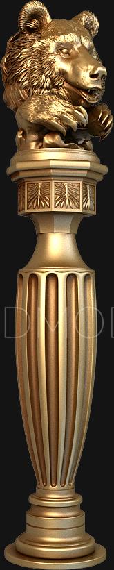 نموذج ثلاثي الأبعاد لآلة CNC الركائز 