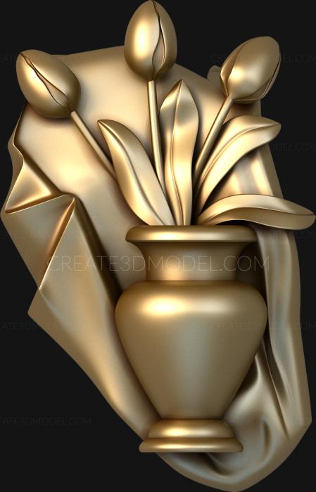 نموذج ثلاثي الأبعاد لآلة CNC المزهريات 